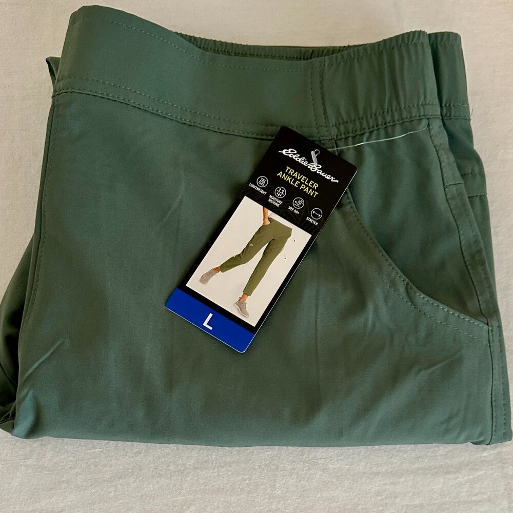 Eddie Bauer Traveler Ankle Pant Women's Size L Lightweight UPF 50+ 4-Way Stretch - Picture 16 of 16
